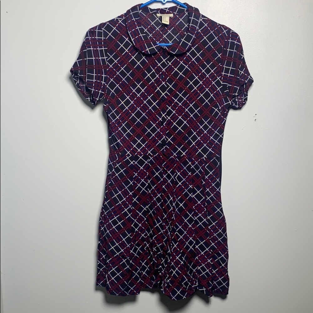 Forever 21 cute striped dress with collar size S